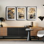 Wallity Conjunto de 3 Pinturas Decorativas Multicolor en MDF con Marco